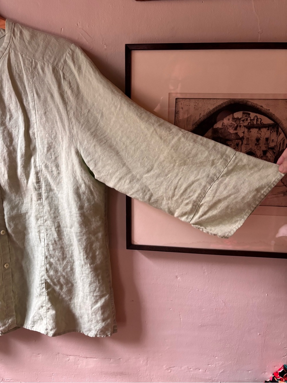 Eileen Fisher Linen Button Down Top - Picture 7 of 10